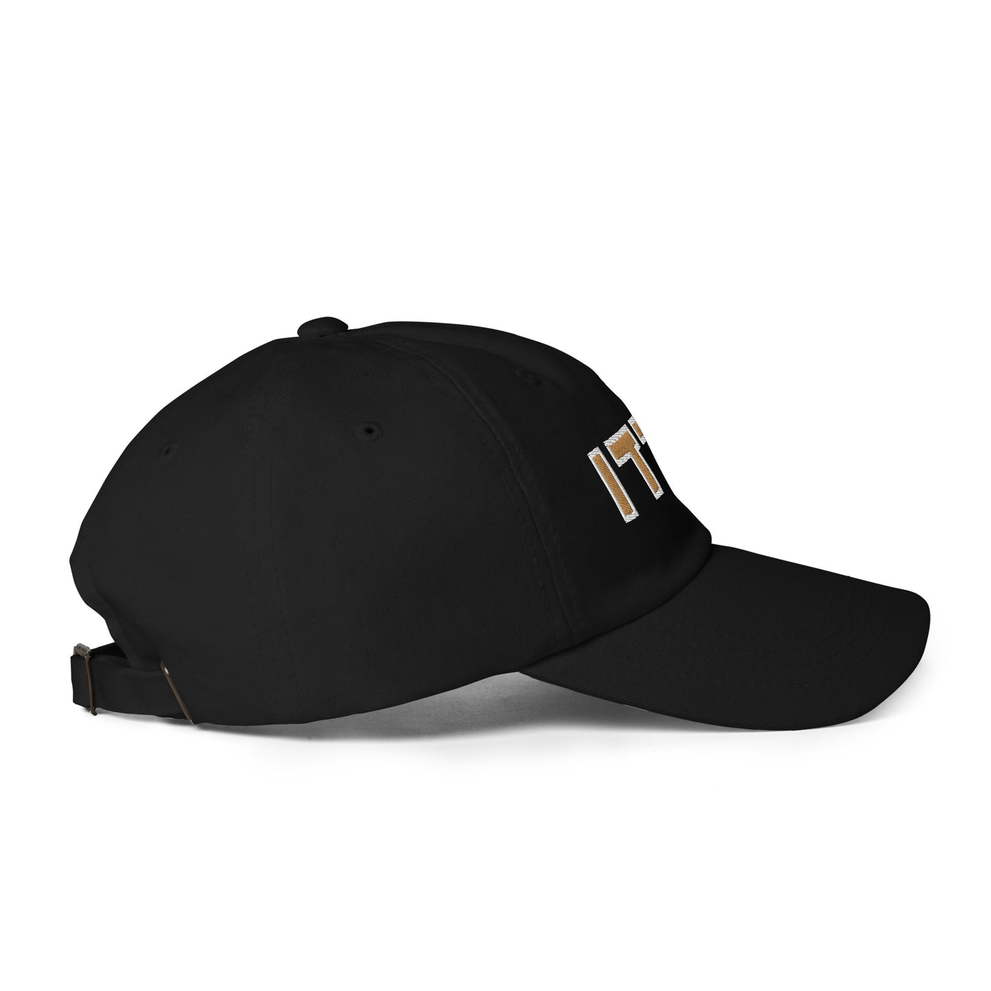 Purdue Hebrew Dad Hat – Gold Text on Black