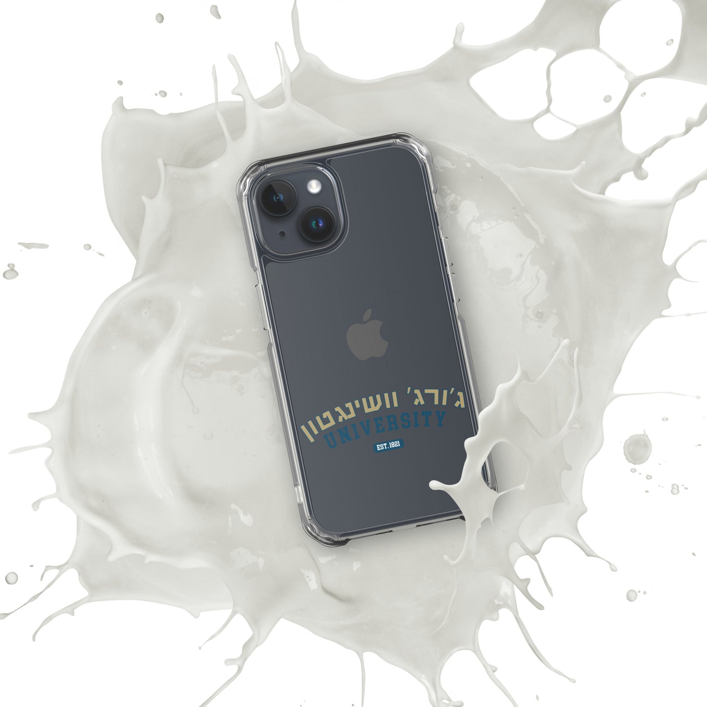 George Washington Hebrew Clear iPhone Case: Sleek Protection, Cultural Elegance