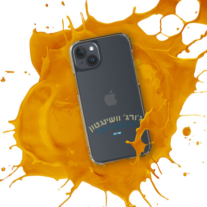 George Washington Hebrew Clear iPhone Case: Sleek Protection, Cultural Elegance