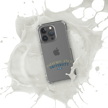 George Washington Hebrew Clear iPhone Case: Sleek Protection, Cultural Elegance