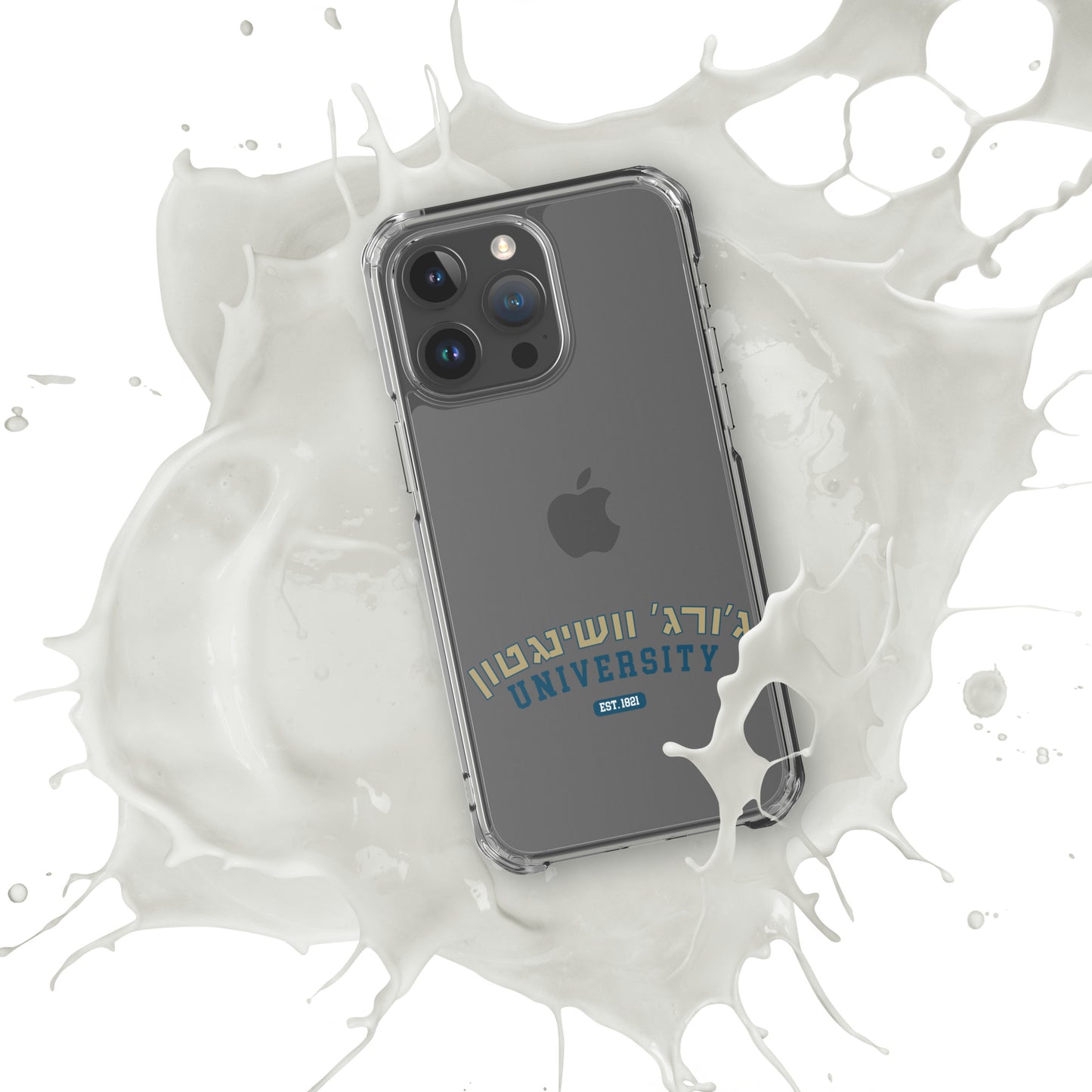 George Washington Hebrew Clear iPhone Case: Sleek Protection, Cultural Elegance