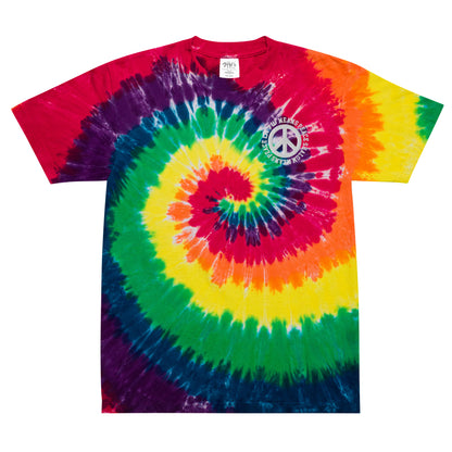 Shalom means peace oversized tie-dye t-shirt