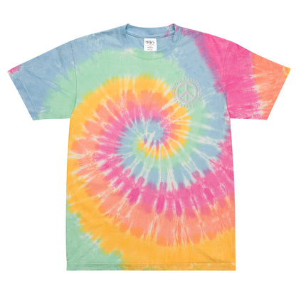 Shalom means peace oversized tie-dye t-shirt