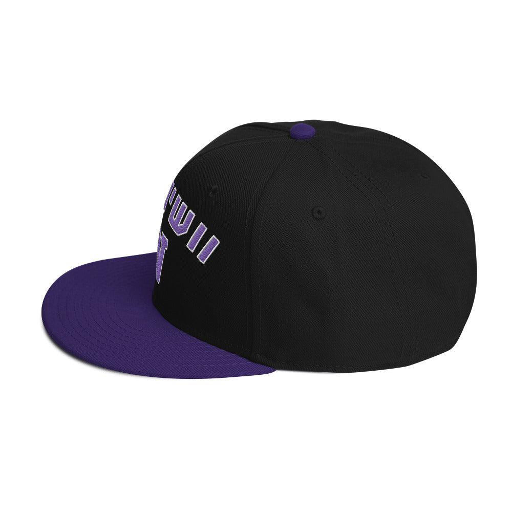 Washington Hebrew Script Snapback Hat: Sun Protection