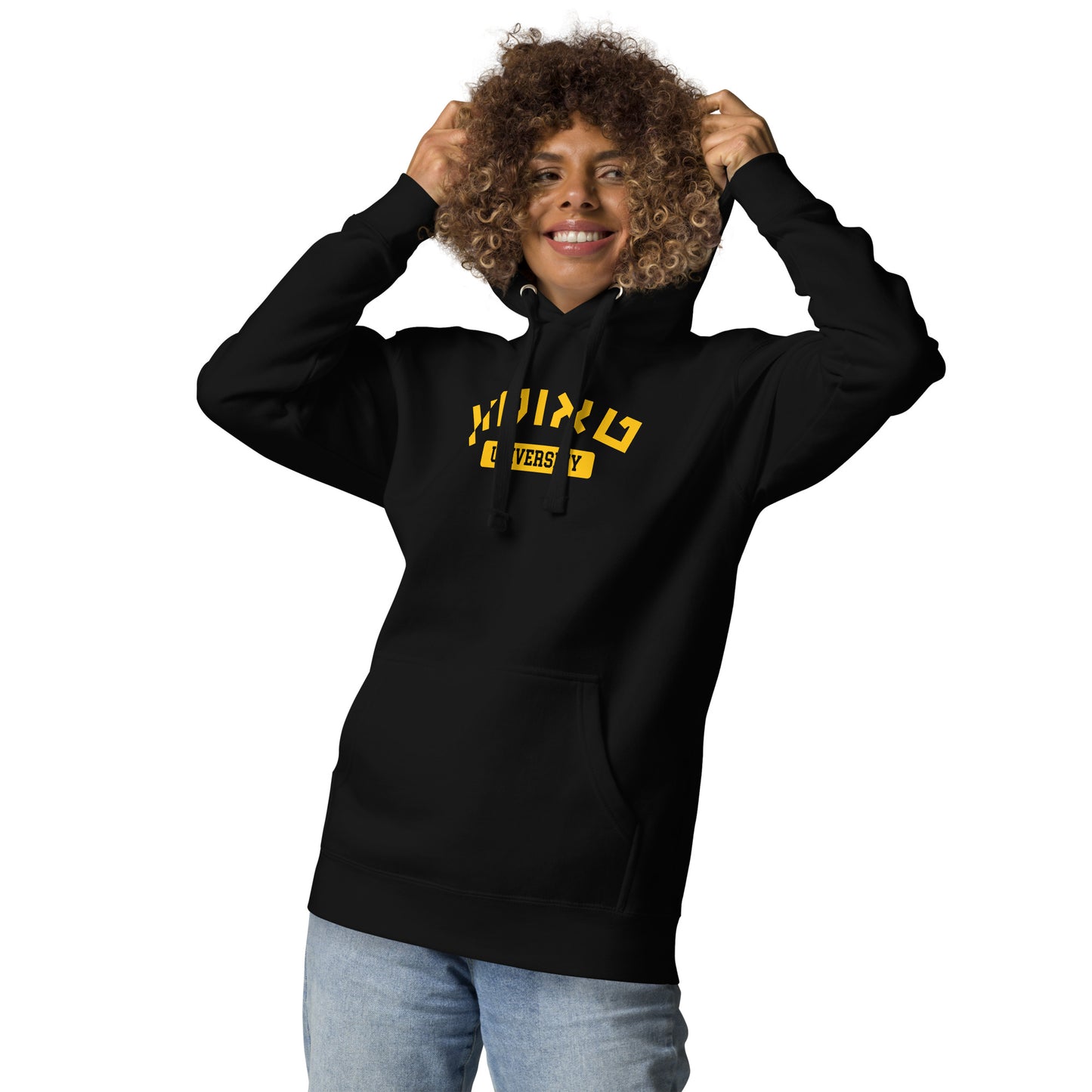 Towson Hebrew Hoodie: Bold Black & Gold