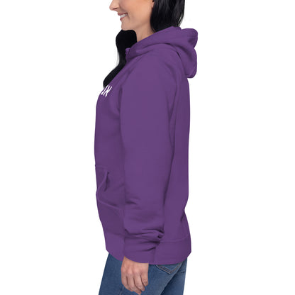 Emerson Hebrew Hoodie: Bold Purple Pride