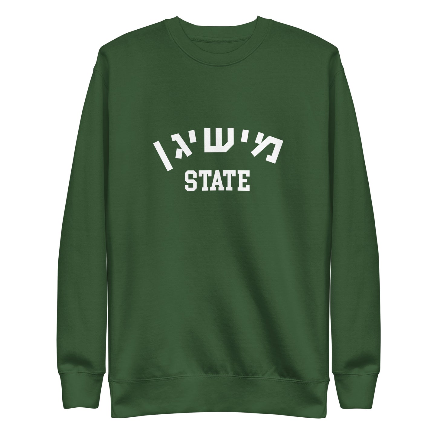 Michigan State Sweatshirt in Hebrew - Unique Gift