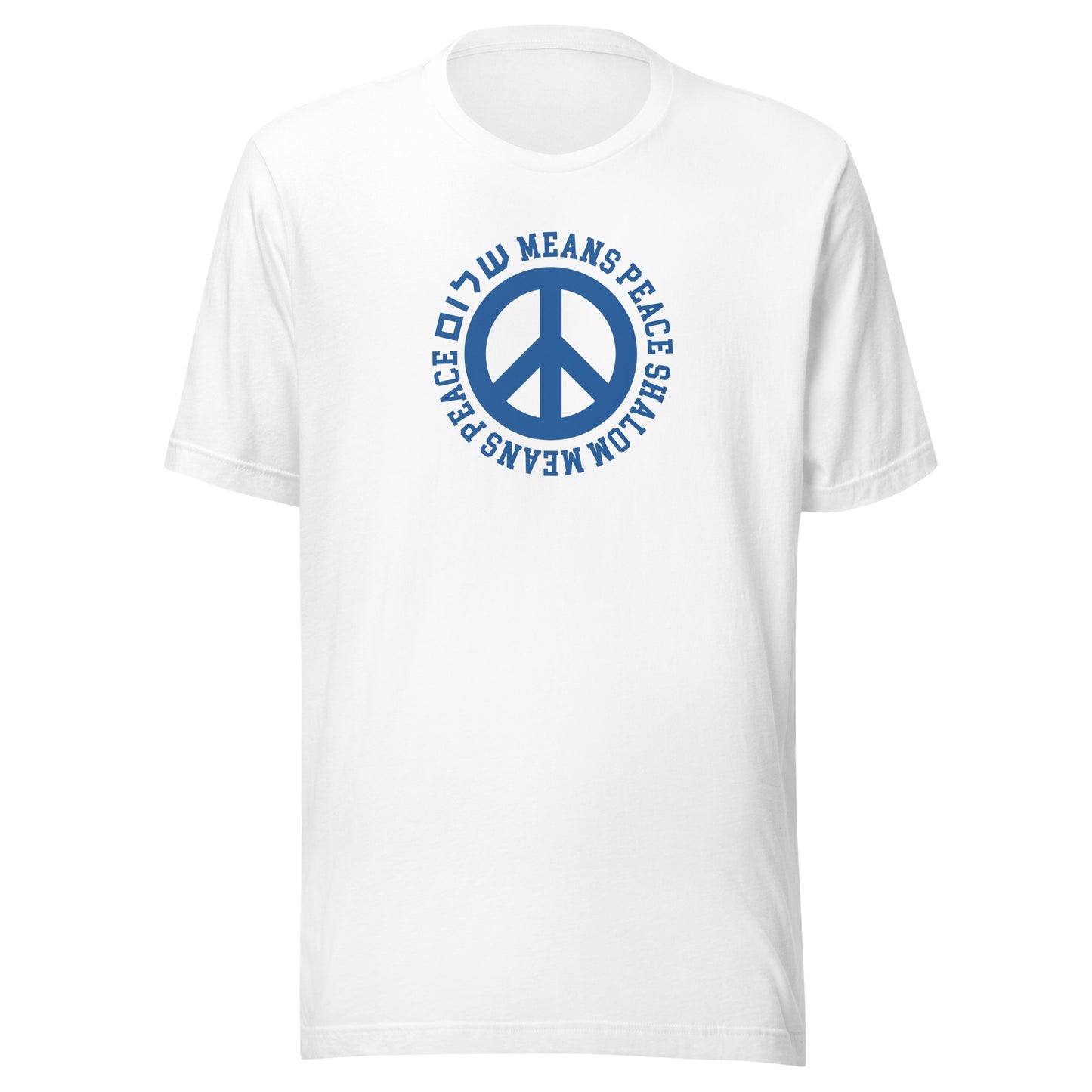 Shalom Means Peace T-Shirt – Classic Design with Peace Sign