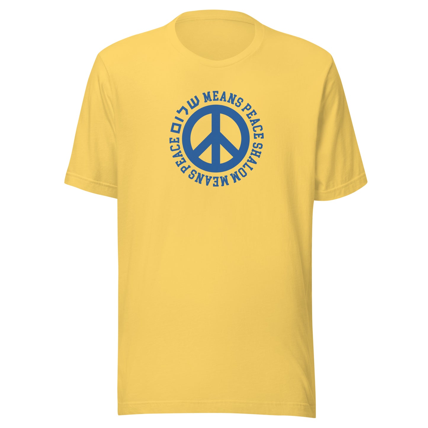 Shalom Means Peace T-Shirt – Classic Design with Peace Sign