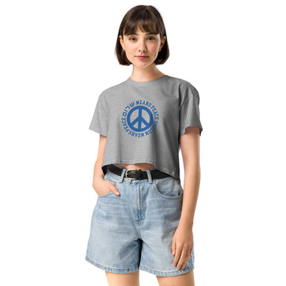 Shalom Means Peace Crop Top – Stylish with Peace Sign