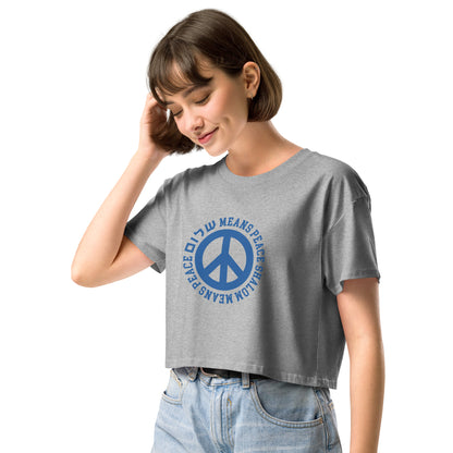 Shalom Means Peace Crop Top – Stylish with Peace Sign