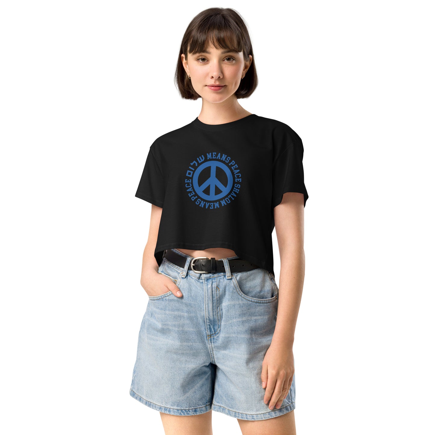 Shalom Means Peace Crop Top – Stylish with Peace Sign