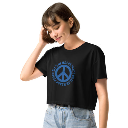 Shalom Means Peace Crop Top – Stylish with Peace Sign