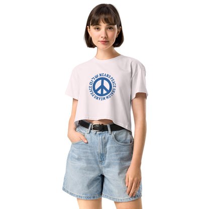 Shalom Means Peace Crop Top – Stylish with Peace Sign