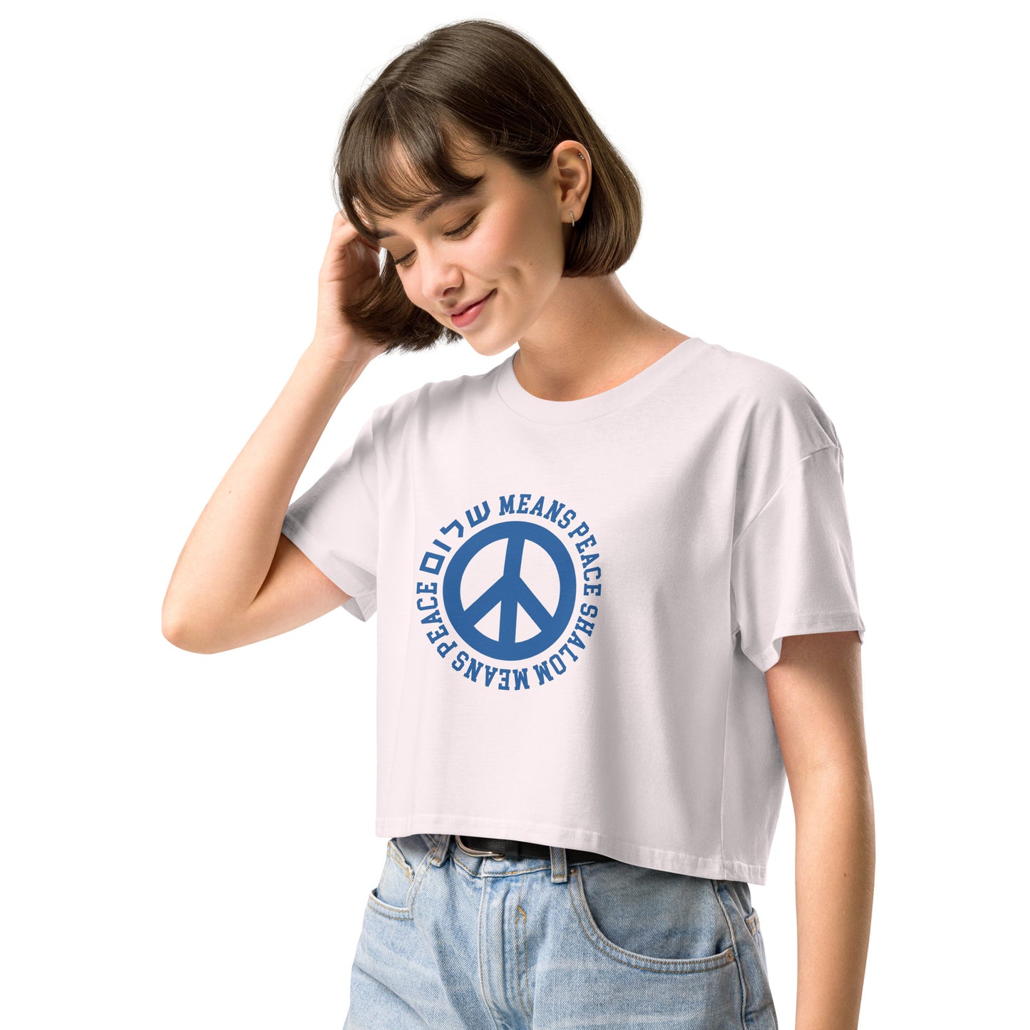 Shalom Means Peace Crop Top – Stylish with Peace Sign