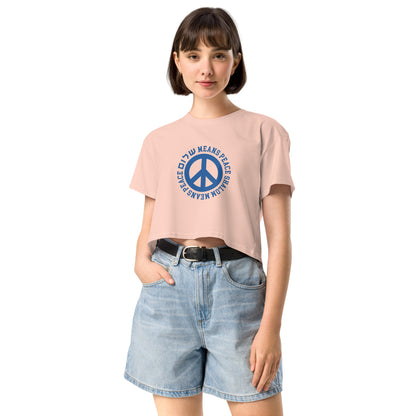 Shalom Means Peace Crop Top – Stylish with Peace Sign