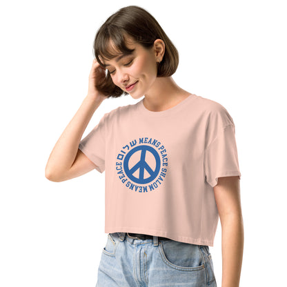 Shalom Means Peace Crop Top – Stylish with Peace Sign