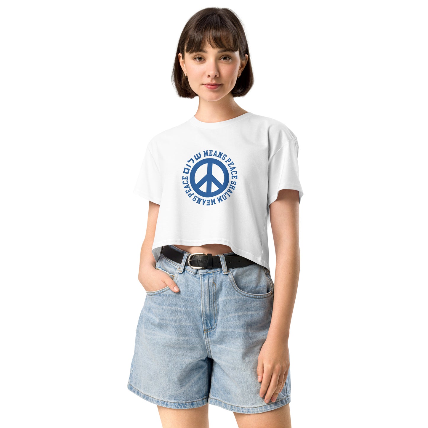 Shalom Means Peace Crop Top – Stylish with Peace Sign