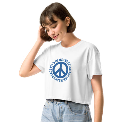 Shalom Means Peace Crop Top – Stylish with Peace Sign