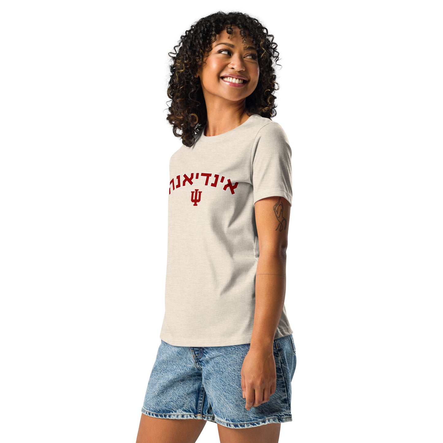 Indiana Hebrew Women's Relaxed T-Shirt: Casual Style, Cultural Connection