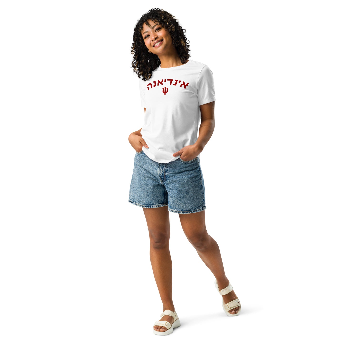 Indiana Hebrew Women's Relaxed T-Shirt: Casual Style, Cultural Connection